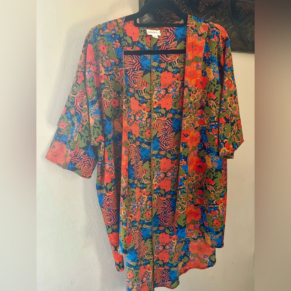 Lula roe floral cardigan small